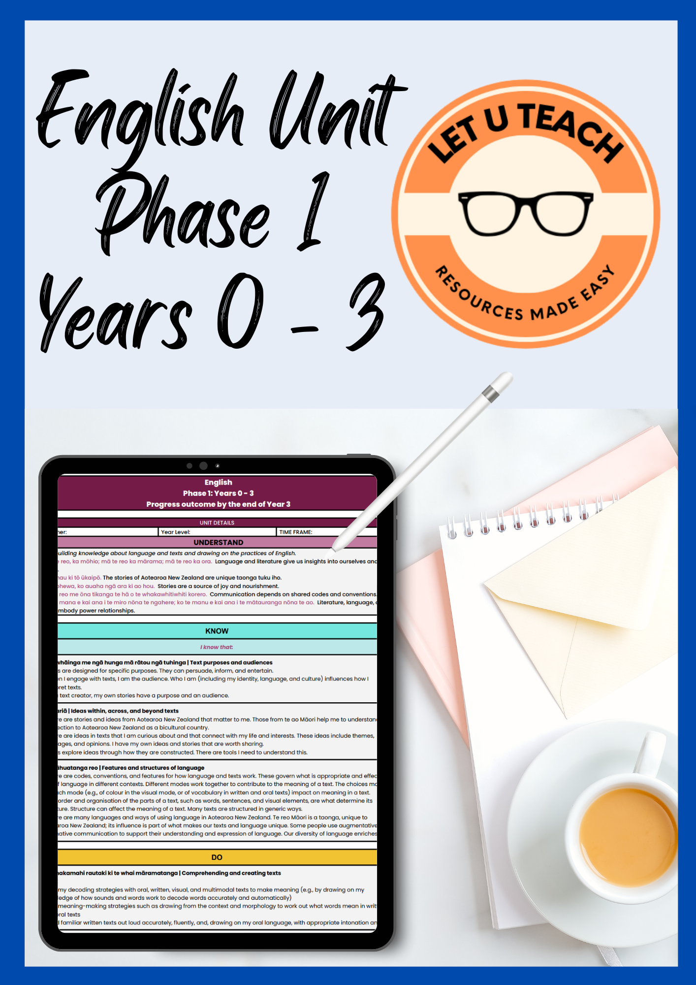 English Unit Plan Phase 1 - Years 0 - 3