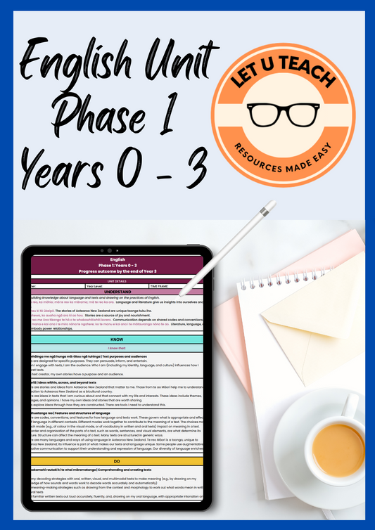 English Unit Plan Phase 1 - Years 0 - 3