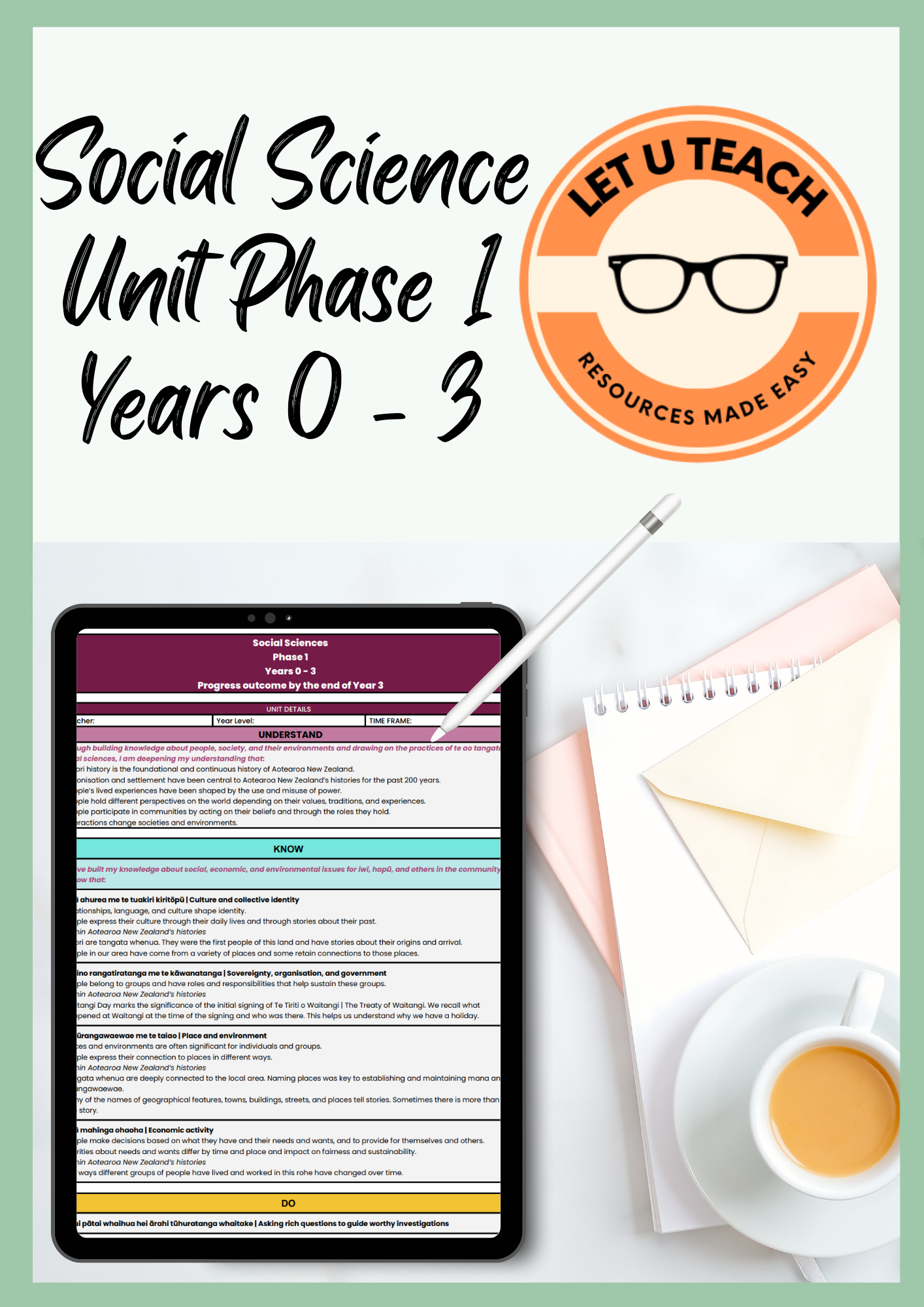 Social Sciences Unit Plan Phase 1 - Years 0 - 3