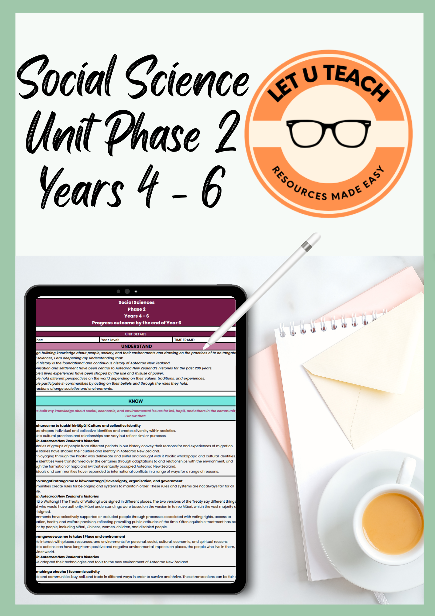 Social Sciences Unit Plan Phase 2 Years 4 - 6