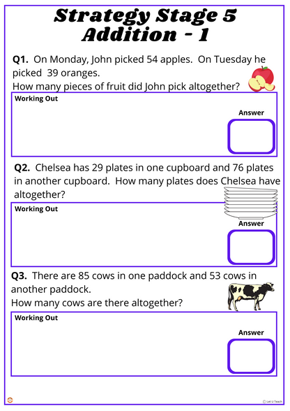 Maths Strategy Testing Pack Stage 5