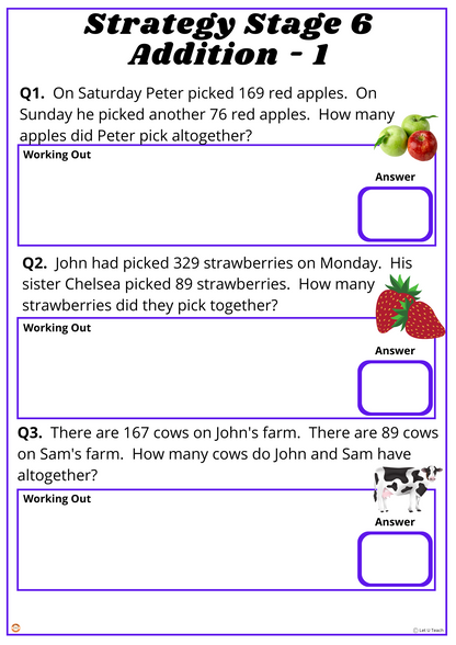 Maths Strategy Testing Pack Stage 6