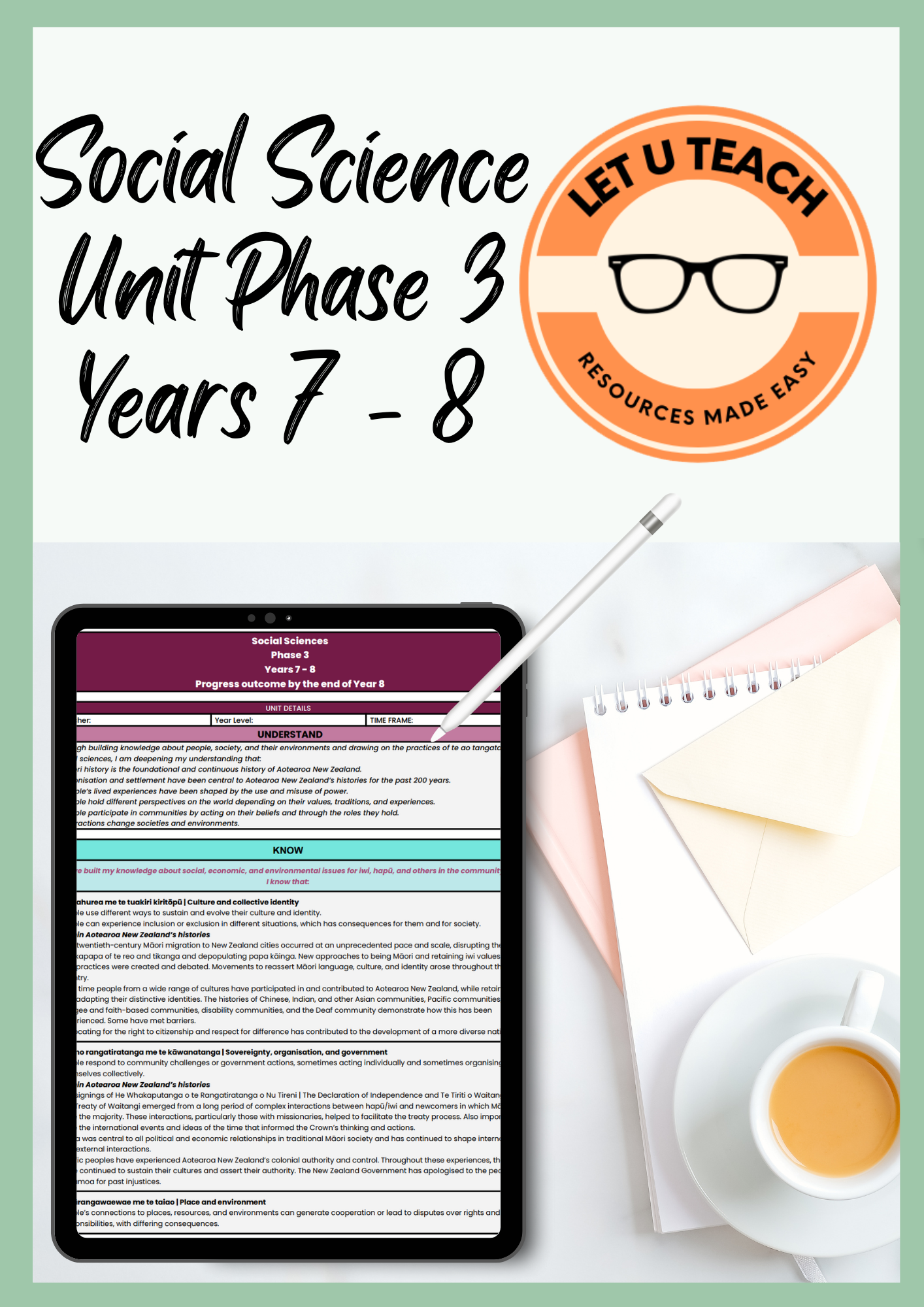 Social Sciences Unit Plan Phase 3 Years 7 -8