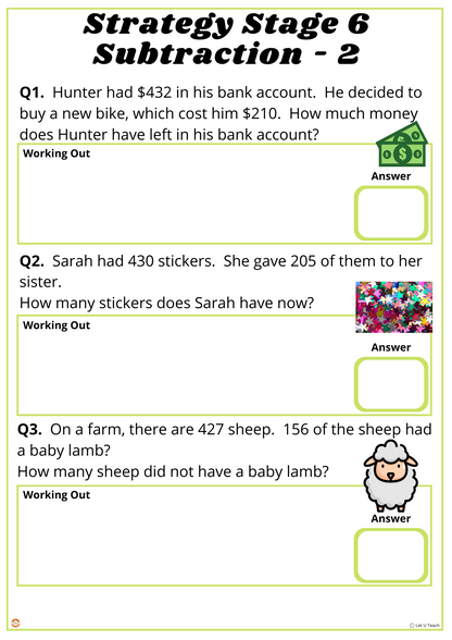 Maths Strategy Testing Pack Stage 6