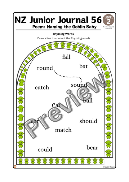 NZ Junior Journal 56, Level 2 Follow on Activities / Worksheets