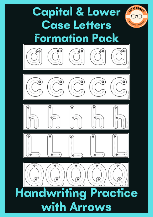 Capital Letters & Lower Case Letters Formation with Arrows