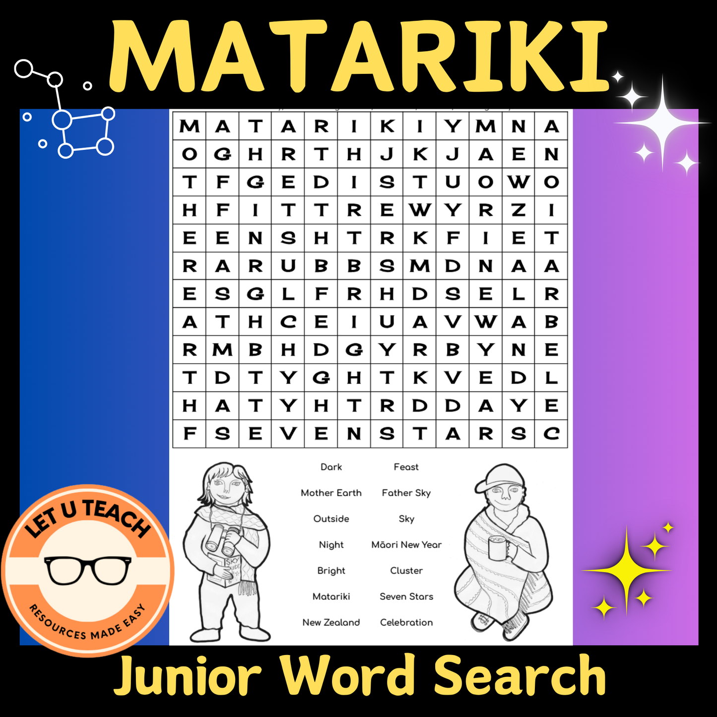 Matariki Junior Word Search