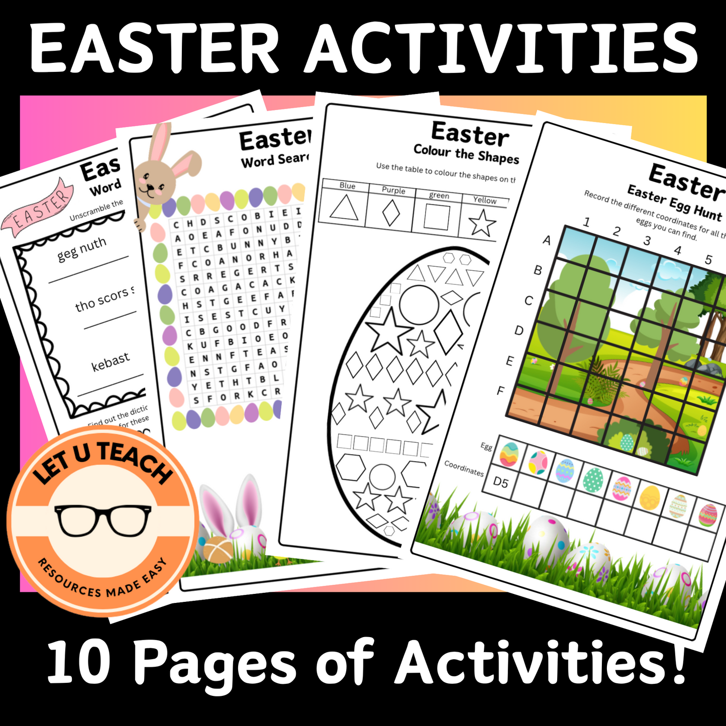 Easter Activities - 10 Pages of Activities