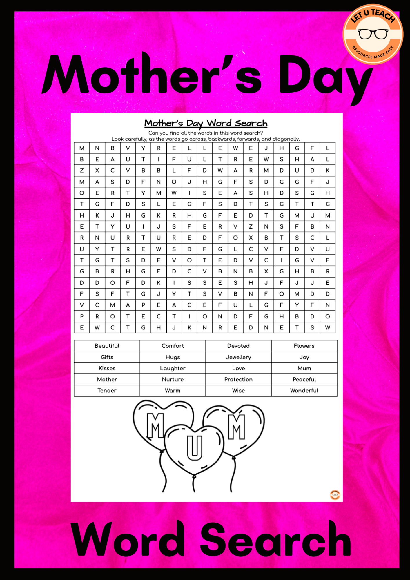 Mother's Day Word Search