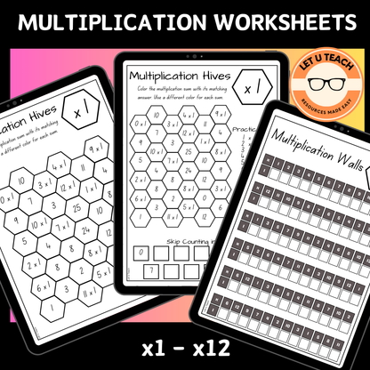 Multiplication Worksheets x1 - x12