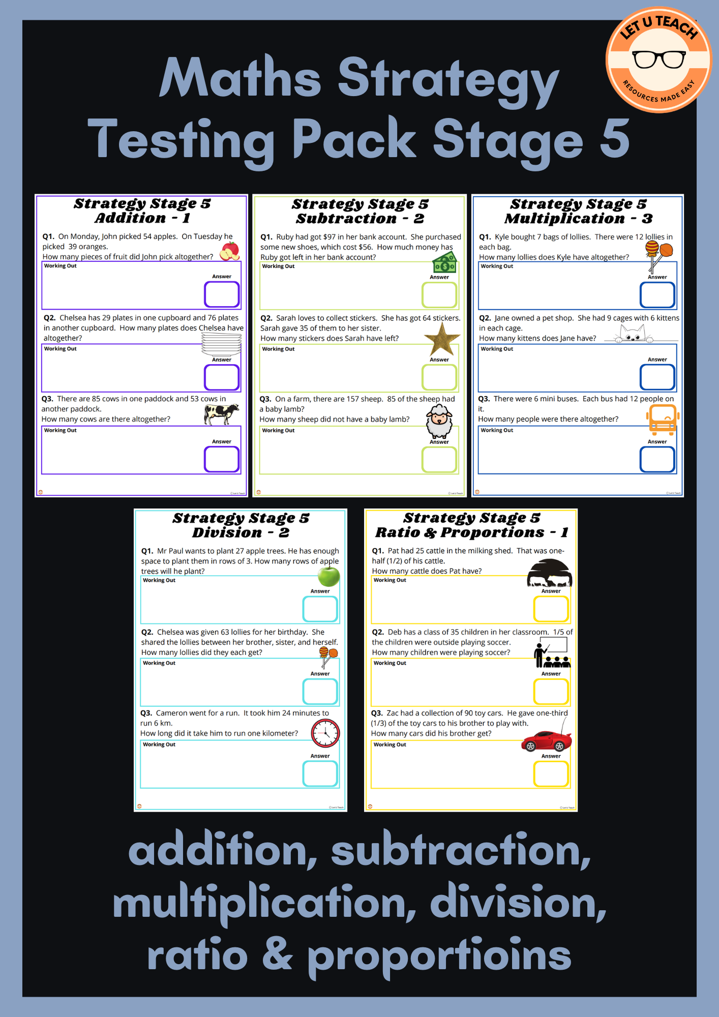 Maths Strategy Testing Pack Stage 5