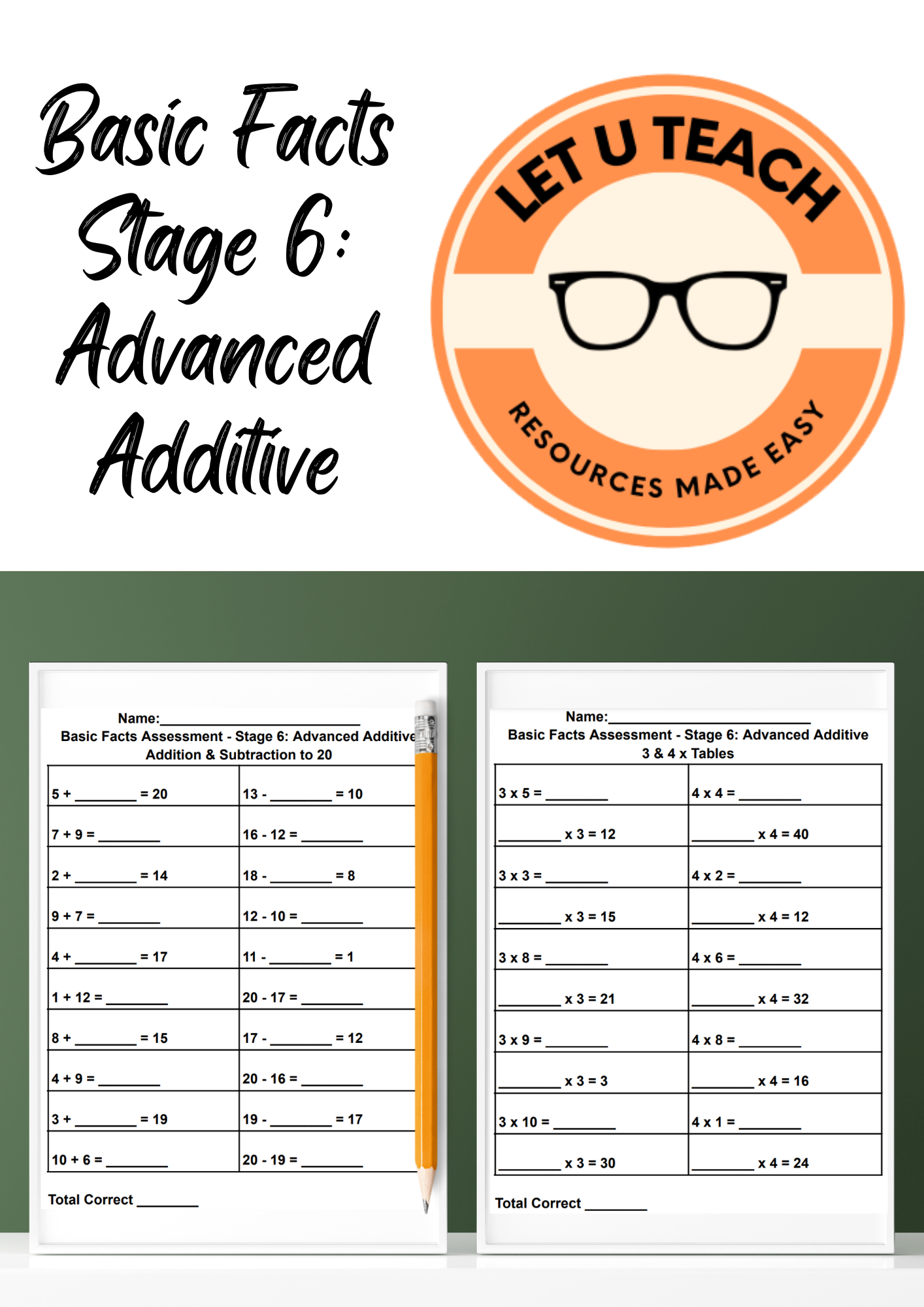 Basic Facts Stage 6: Advanced Additive