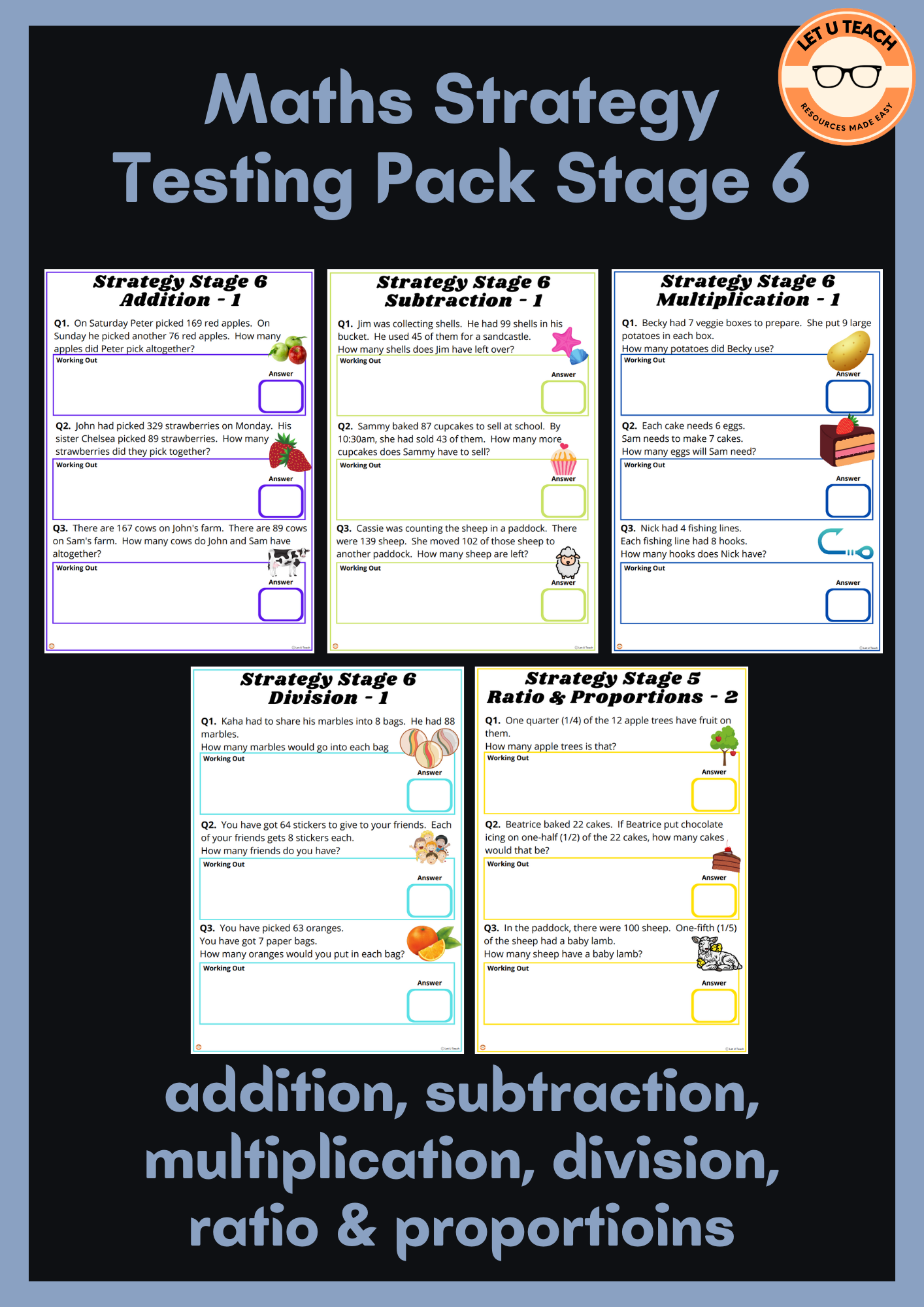 Maths Strategy Testing Pack Stage 6