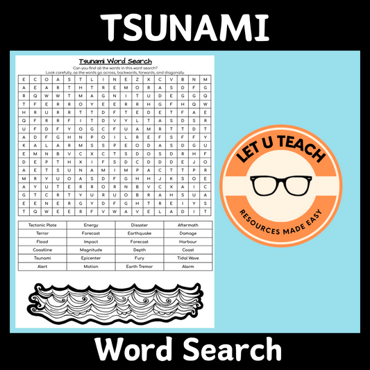 Tsunami Word Search